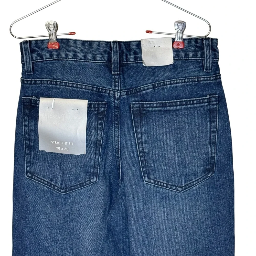 Hickey Freeman Womens Jeans Straight Fit Midnight Blue Denim Cotton 28X30 NWT
